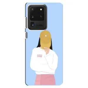 Силиконовый Чехол на Samsung Galaxy S20 Ultra с картинкой Стильных Девушек (Желтая кепка)