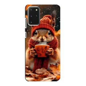Друкований чохол 'Звірята з кавою' для Samsung Galaxy S20 (Білка з кавою)