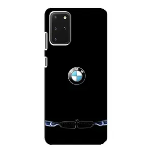 Силиконовый бампер с картинкой машины на Samsung Galaxy S20 (Черный BMW)