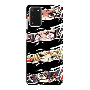 Силіконові чохлі з очіма Anime для Самсунг С20 (Очі на чорному)
