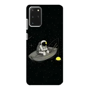 Силиконовый Чехол с принтом "Космонавты" на Samsung Galaxy S20 (Космонавт на рыбалке)