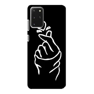 Чохол (Знак сердечка) для Samsung Galaxy S20 (Сердечко на чорному)