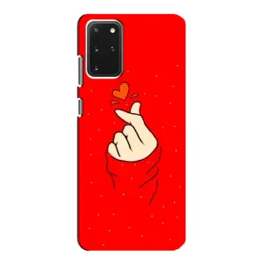 Чохол (Знак сердечка) для Samsung Galaxy S20 (Сердечко на червоному)