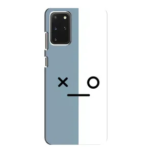 Силиконовые Чехлы (смешные стикеры) для Samsung Galaxy S20 (Серо-белый)
