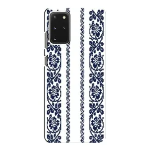 Силиконовый Чехол на Samsung Galaxy S20 с картинкой Вышиванки (Синяя вышиванка)
