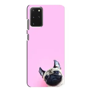 Бампер для Samsung Galaxy S20 з картинкою "Песики" (Собака на рожевому)