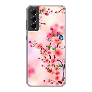 Чехол с принтом САКУРЫ на Samsung Galaxy S21 FE (Бабочки на сакуре)