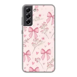 Чехол банты для Samsung Galaxy S21 FE (Банты с цветами)