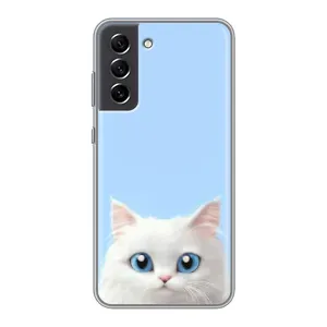 Чехол на тематику: Коты для Samsung Galaxy S21 FE (Белый кот)