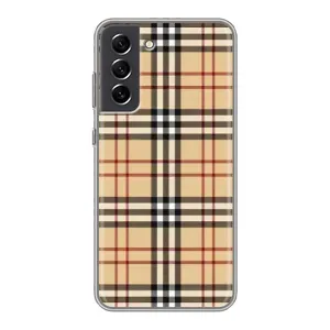 Чехол с Брендами одежды на Самсунг С21 ФЕ (Burberry стиль)