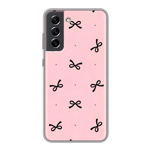Чехол с рисунком «Черные бантики» для Samsung Galaxy S21 FE Чехол с рисунком «Черные бантики» для Samsung Galaxy S21 FE