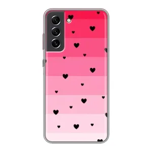 Чехлы с тематикой "Маленькие Сердечки" на Samsung Galaxy S21 FE (Чорные сердечки)
