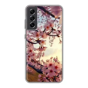 Чехол с принтом САКУРЫ на Samsung Galaxy S21 FE (Цветущая сакура)