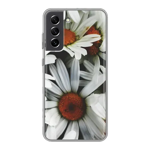 Чехол с рисунком «Цветы Ромашки» для Samsung Galaxy S21 FE Чехол с рисунком «Цветы Ромашки» для Samsung Galaxy S21 FE