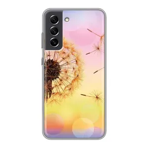 Силиконовый Чехол с одуванчиками на Samsung Galaxy S21 FE (Цветок-одуванчик)