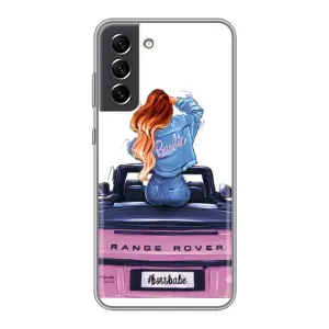 Силиконовый Чехол на Samsung Galaxy S21 FE с картинкой Стильных Девушек (Девушка на машине)