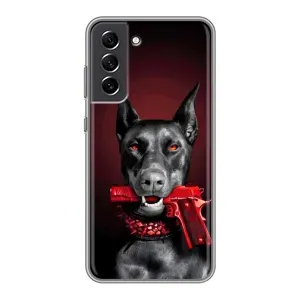 Чехол ДОБЕРМАН для Samsung Galaxy S21 FE (Доберман злой)