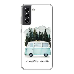Силиконовый бампер с картинкой машины на Samsung Galaxy S21 FE (Домик на колесах)