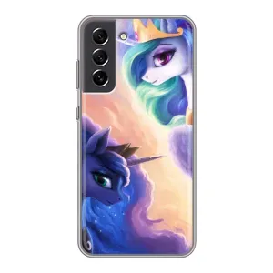 Чехол Unicorn на Samsung Galaxy S21 FE (Единорожки на тучках)