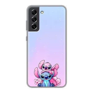 Чехол с рисунком Стич для Samsung Galaxy S21 FE (Энджл и Стич)