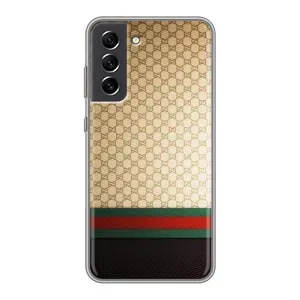 Чехлы Бренд GUCCI для Samsung Galaxy S21 FE (Фон Гуччи)