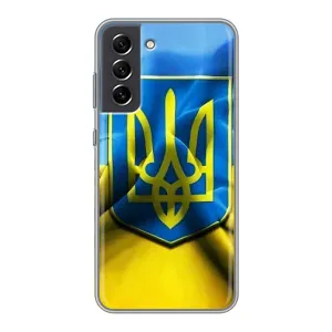 Чехол с картинкой (Патриотический ГЕРБ) на Samsung Galaxy S21 FE (Герб и Флаг Украины)