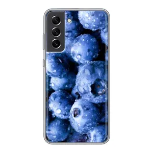 Чехол с изображением вкусной еды для Samsung Galaxy S21 FE (Голубика)