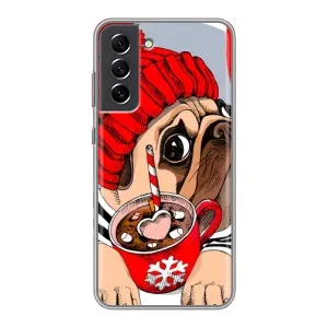 Бампер для Samsung Galaxy S21 FE с картинкой "Песики" (Грустная собака)