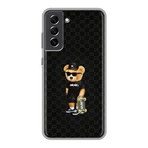 Чехлы Мишка Тедди для Самсунг С21 ФЕ (GUCCI Teddy)
