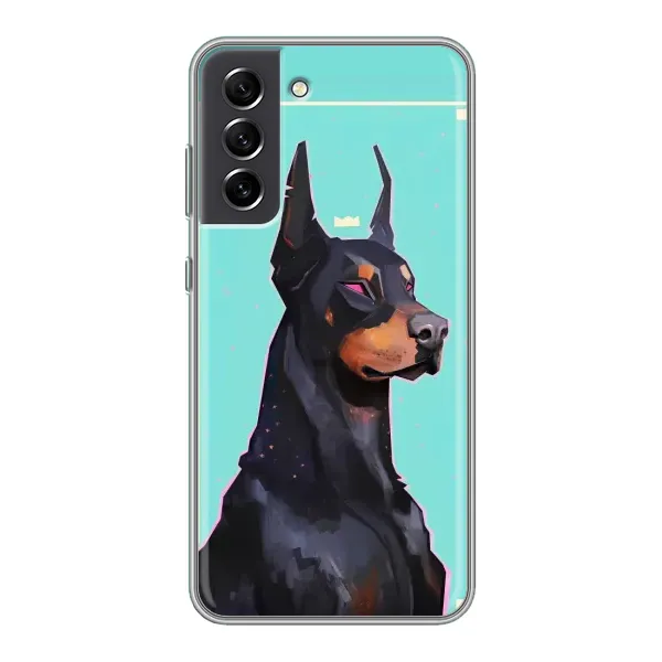 Чехол с рисунком «Король доберман» для Samsung Galaxy S21 FE Чехол с рисунком «Король доберман» для Samsung Galaxy S21 FE