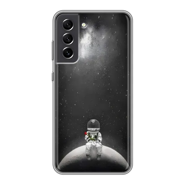 Чехол с рисунком «Космонавт романтик» для Samsung Galaxy S21 FE Чехол с рисунком «Космонавт романтик» для Samsung Galaxy S21 FE