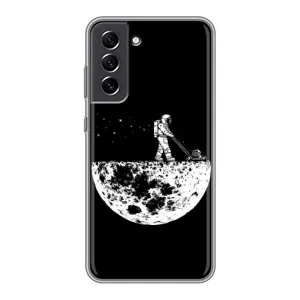 Силиконовый Чехол с принтом "Космонавты" на Samsung Galaxy S21 FE (Космонавт)