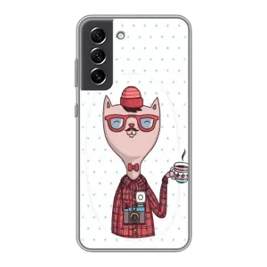 Чехол на тематику: Коты для Samsung Galaxy S21 FE (Кот аристократ)