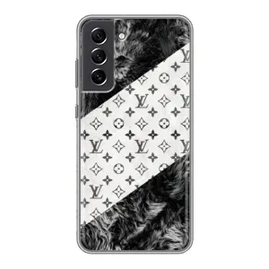 Чехол Стиль Louis Vuitton на Samsung Galaxy S21 FE (LV на белом)