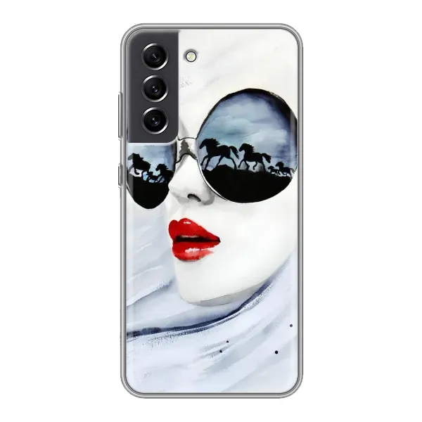 Чехол с рисунком «Любительница коней» для Samsung Galaxy S21 FE Чехол с рисунком «Любительница коней» для Samsung Galaxy S21 FE