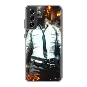 Чохол з картинкою "Герой Pubg" на Samsung Galaxy S21 FE (Man Пубг)