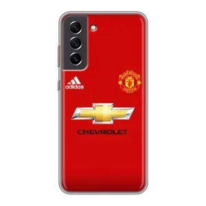 Силиконовые Чехлы принт Футбол на Samsung Galaxy S21 FE (Man United)