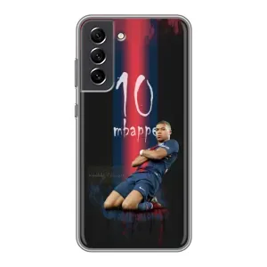Чехол (TPU) с Футболистом на Samsung Galaxy S21 FE (MBAPPE 10)