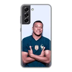 Чехол (TPU) с Футболистом на Samsung Galaxy S21 FE (Мбаппешичка)