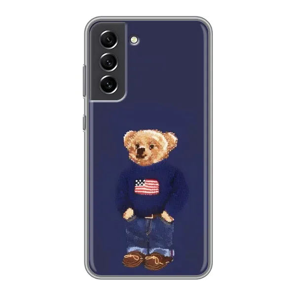 Чехол с рисунком «Мишка USA» для Samsung Galaxy S21 FE Чехол с рисунком «Мишка USA» для Samsung Galaxy S21 FE