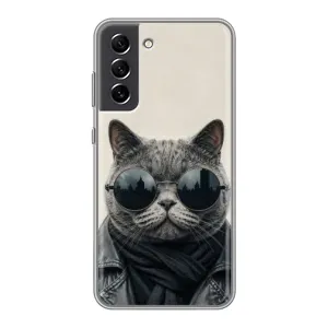 Чехол на тематику: Коты для Samsung Galaxy S21 FE (Модный кот)