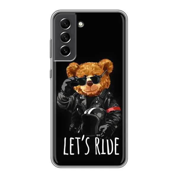 Чехол с рисунком «Модный Мишка» для Samsung Galaxy S21 FE Чехол с рисунком «Модный Мишка» для Samsung Galaxy S21 FE