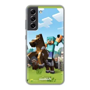 Чохли для Samsung Galaxy S21 FE (Персонажі МайнКрафт) (На коні)