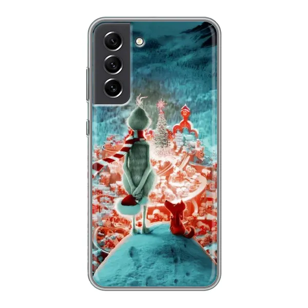 Чехол с рисунком «Новогодний Гринч» для Samsung Galaxy S21 FE Чехол с рисунком «Новогодний Гринч» для Samsung Galaxy S21 FE