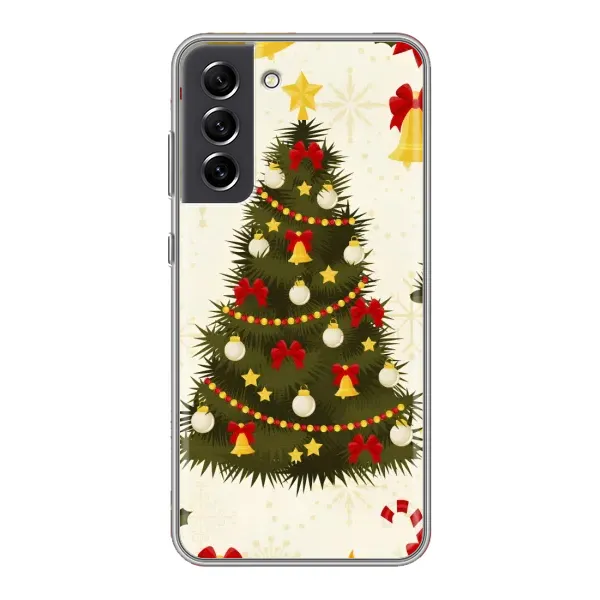 Чехол с рисунком «Новогодний принт» для Samsung Galaxy S21 FE Чехол с рисунком «Новогодний принт» для Samsung Galaxy S21 FE