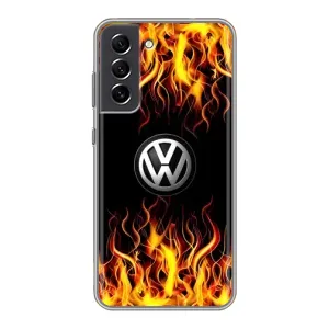 Чехол "Фольксваген" для Samsung Galaxy S21 FE (Огненный Лого)