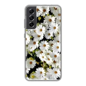 Чехол с ромашками на Samsung Galaxy S21 FE (Рамка в ромашках)