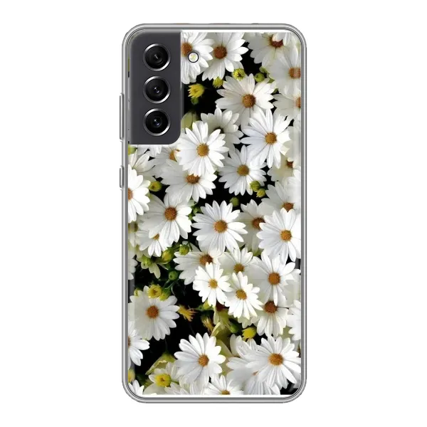 Чехол с рисунком «Рамка в ромашках» для Samsung Galaxy S21 FE Чехол с рисунком «Рамка в ромашках» для Samsung Galaxy S21 FE