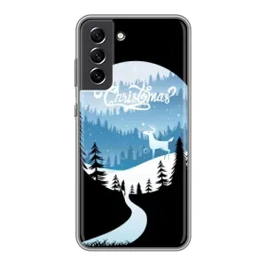 Силиконовый бампер на рождество для Samsung Galaxy S21 FE (Рождественский Олень)
