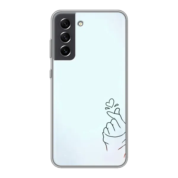 Чехол с рисунком «Сердце на голубом» для Samsung Galaxy S21 FE Чехол с рисунком «Сердце на голубом» для Samsung Galaxy S21 FE